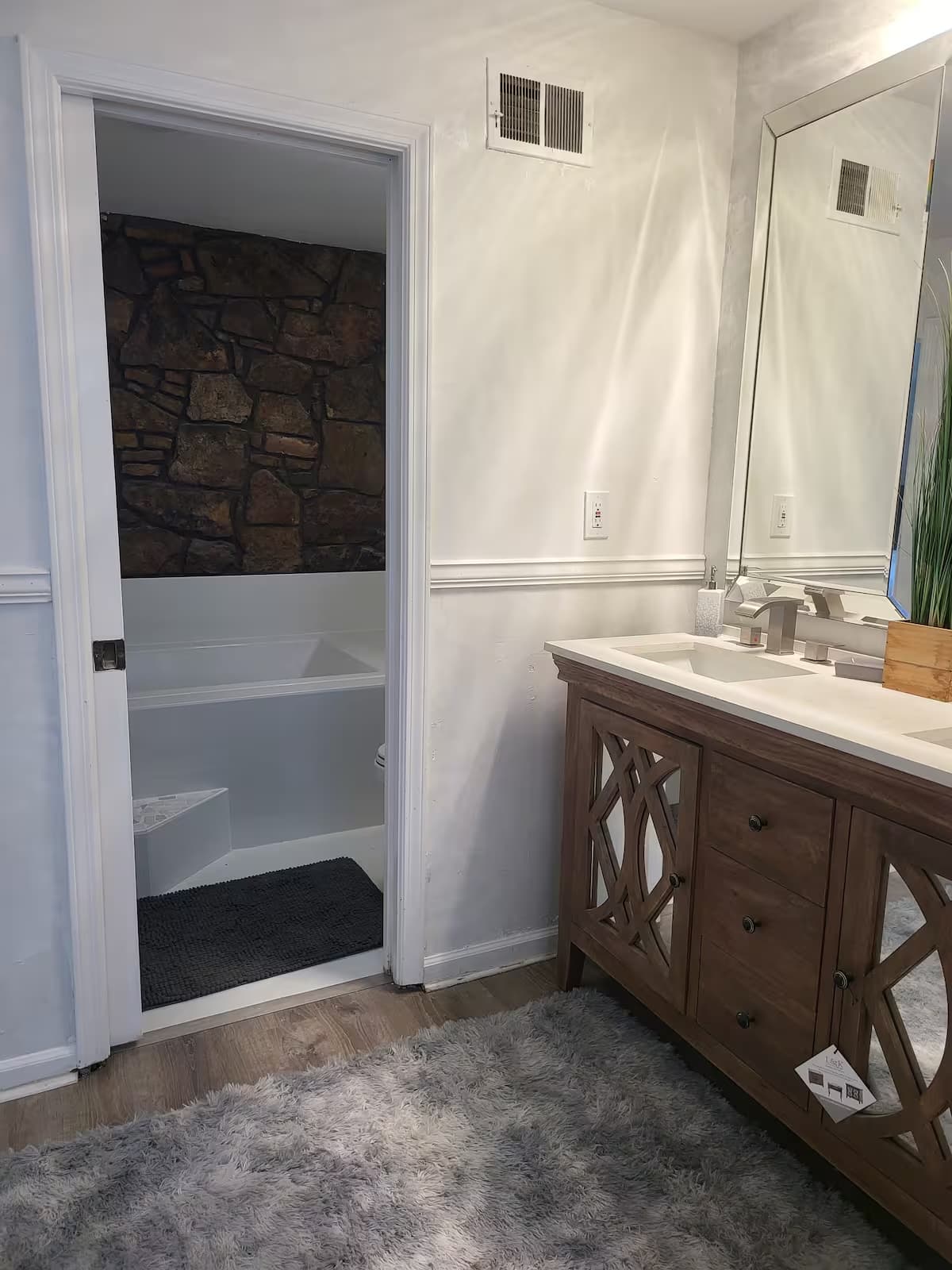 Bathroom vanity at The Lakehouse