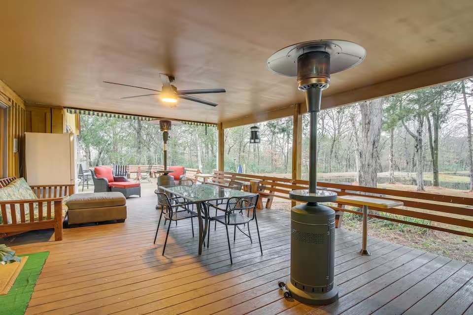 Supper on the covered deck