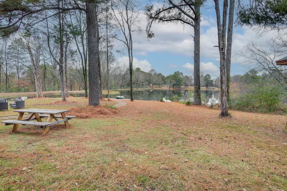 A private lake, steps from the porch